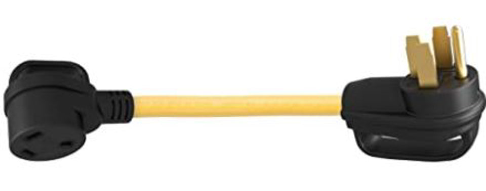 Adapter Cord with Handle, 12” - 50A Male-30A Female