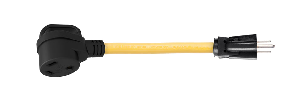 Adapter Cord, 12” - 15A Male-30A Female
