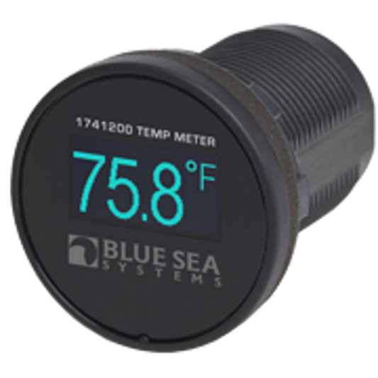 Meter, Mini OLED Temperature Monitor 12/24V DC (Blue) - Blue Sea