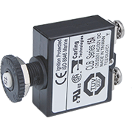 Push Button Reset Only Screw Terminal Circuit Breaker - 15 Amp