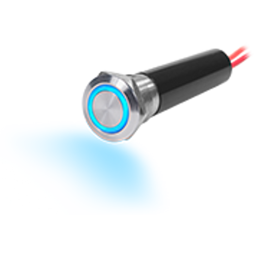 Push Button LED Ring Switch OFF-ON Blue - 20A
