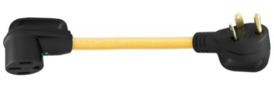 Adapter Cord with Handle, 12” - 30A Male-50A Female