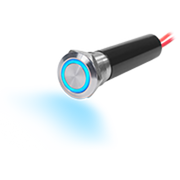 Push Button LED Ring Switch OFF-ON Blue - 20A