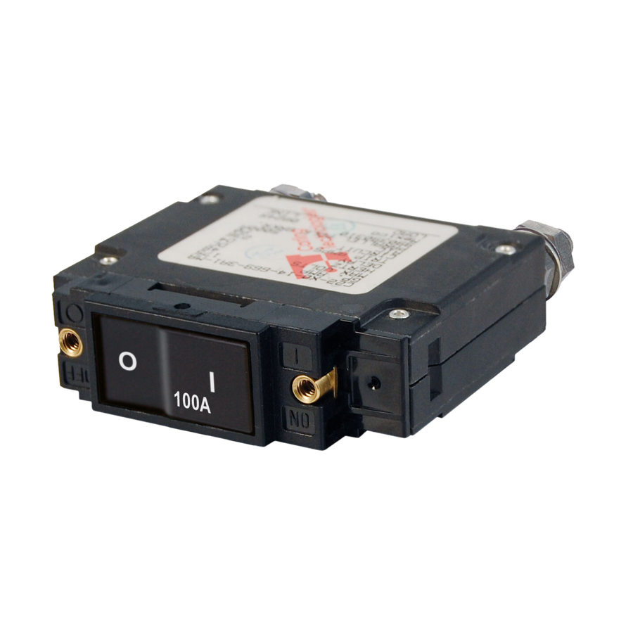 C-Series Flat Rocker Circuit Breaker 100 Amp - Single Pole