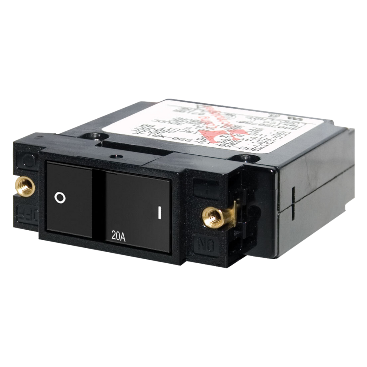 A-Series Flat Rocker Circuit Breaker - Single Pole - 20 Amp