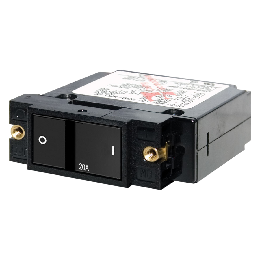 A-Series Flat Rocker Circuit Breaker - Single Pole - 20 Amp