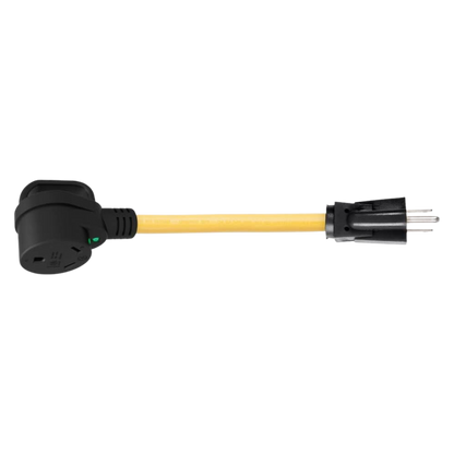 Adapter Cord with Handle, 12” - 30A Male-15A Female