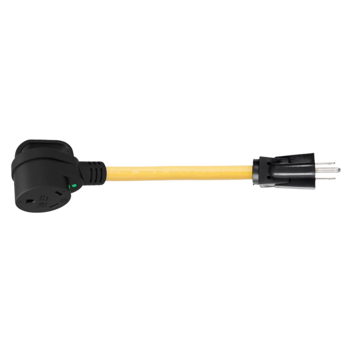 Adapter Cord with Handle, 12” - 30A Male-15A Female