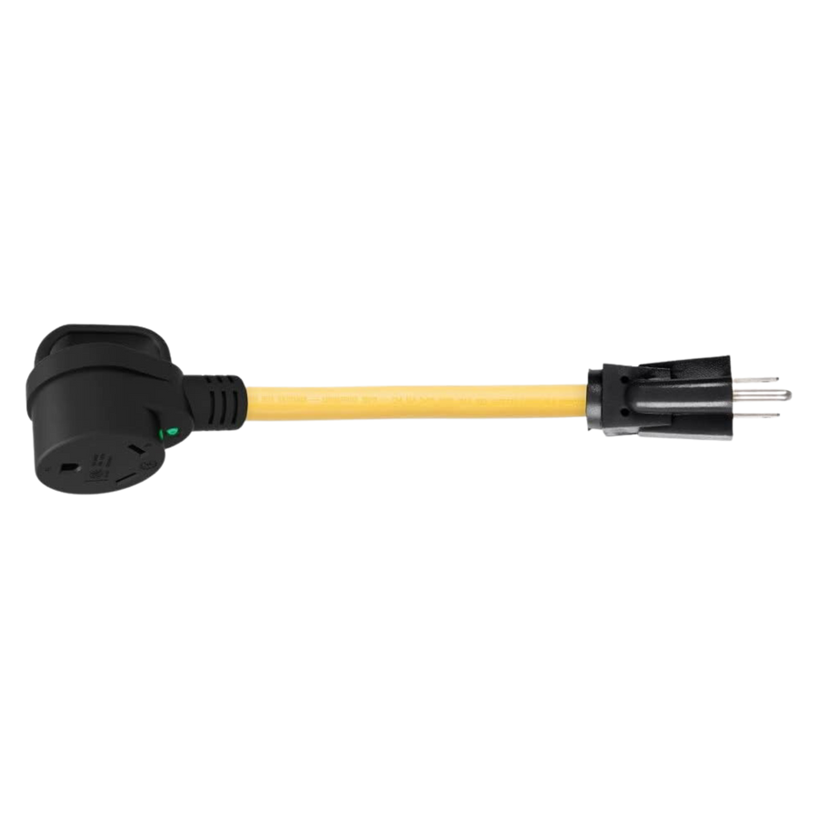 Adapter Cord with Handle, 12” - 30A Male-15A Female