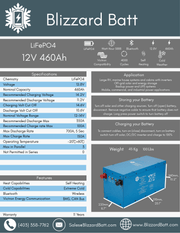 Blizzard Battery 12V 460Ah Lithium