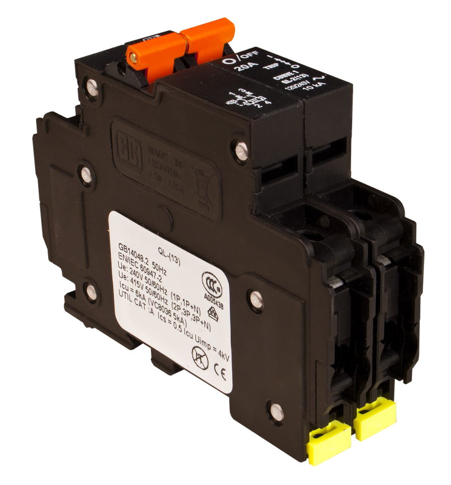 MNEAC20-2P MIDNITE SOLAR 20A 2P 120/240VAC DINRAIL MOUNT BREAKER