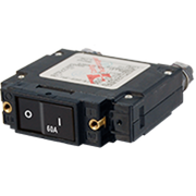 C-Series Flat Rocker Circuit Breaker - Single Pole - 60A - 7547-BSS