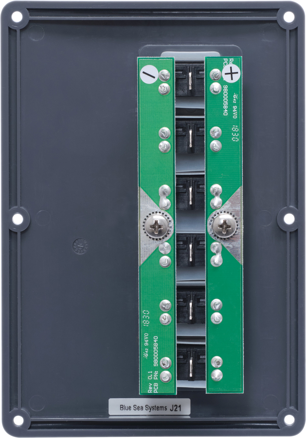 Panel Switch, Water Resistant 6 Post Gray, Blue Sea