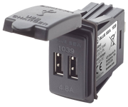 Dual USB Charger; Switch Mount 12-24VDC 4.8A - Blue Sea