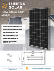 Lumera 100 Watt Bifacial Solar Panel | Canadian Made