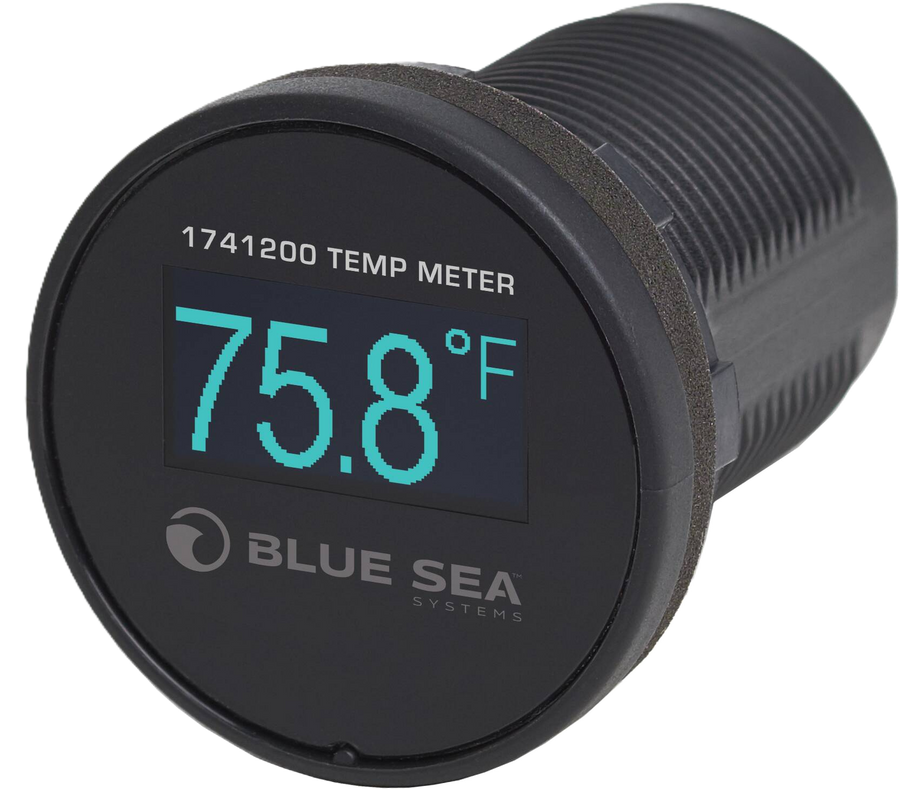 Meter, Mini OLED Temperature Monitor 12/24V DC (Blue) - Blue Sea