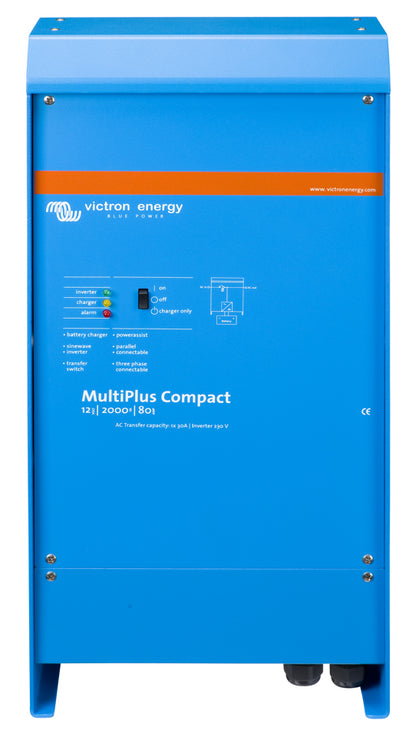 MultiPlus Compact 12/2000/80-50, 12 Volt, 2000 Watt, Inverter Charger, Victron