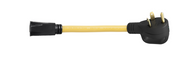 Adapter Cord with Handle, 12” - 30A Male-15A Female