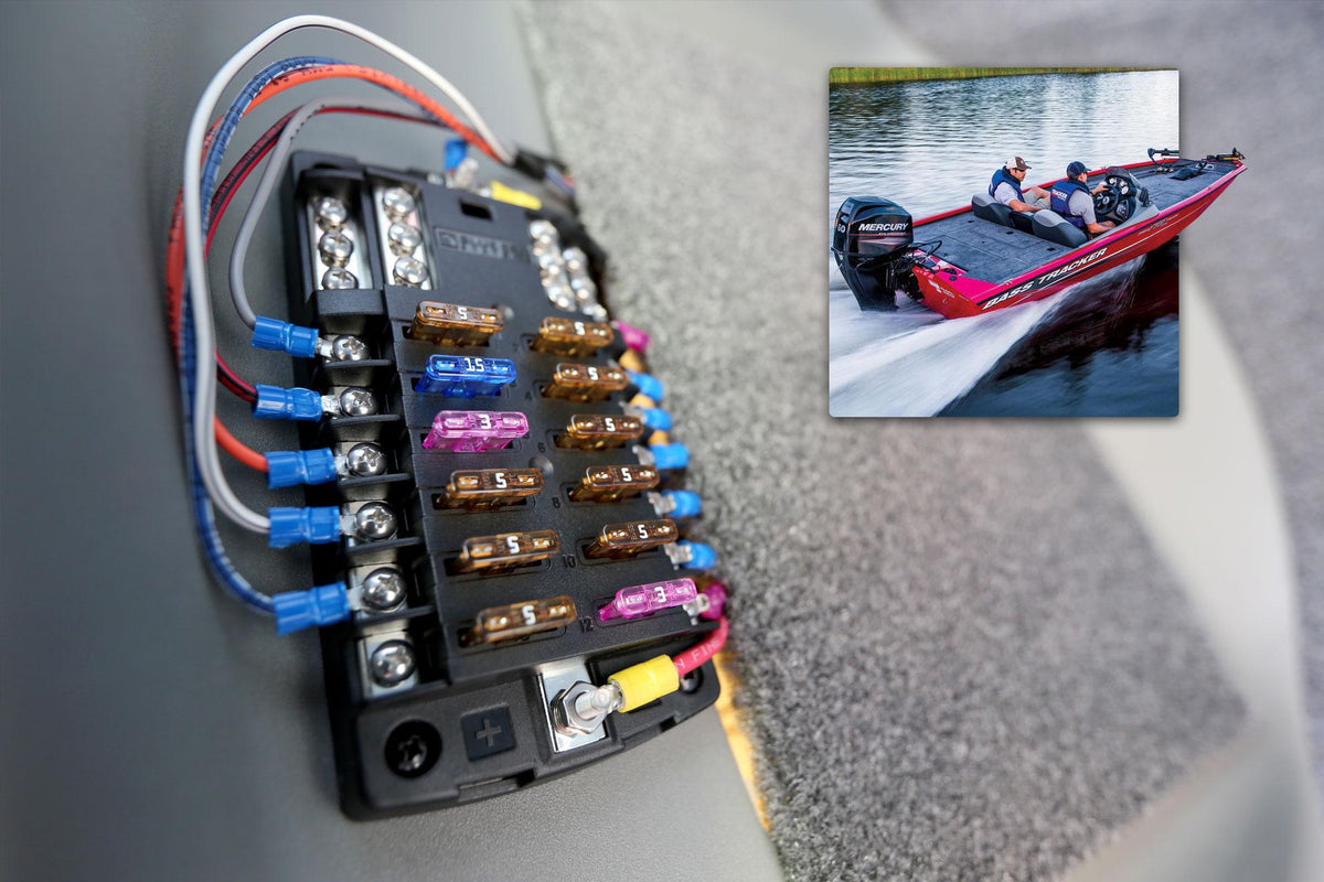 ST Blade Fuse Block - 12 Circuits with Negative Bus and Cover - Blue Sea