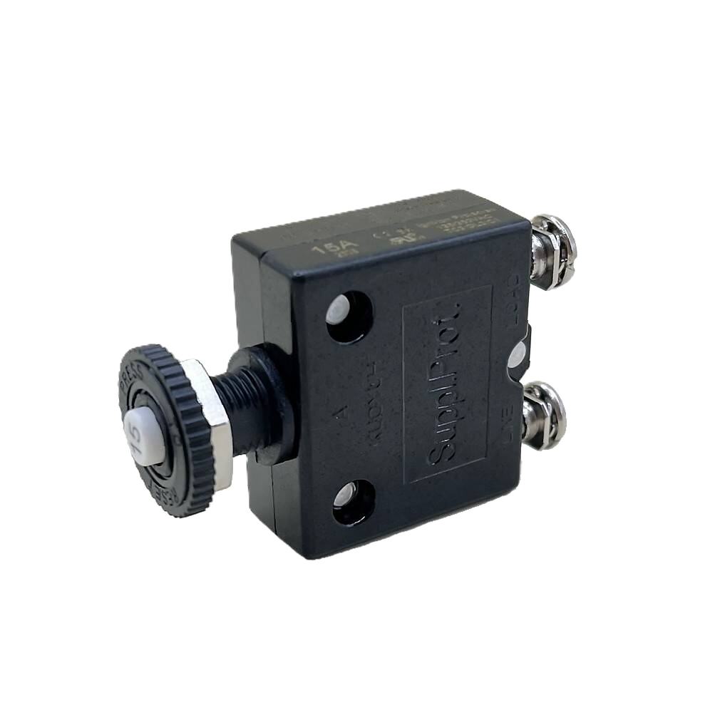 Push Button Reset Only Screw Terminal Circuit Breaker - 15 Amp