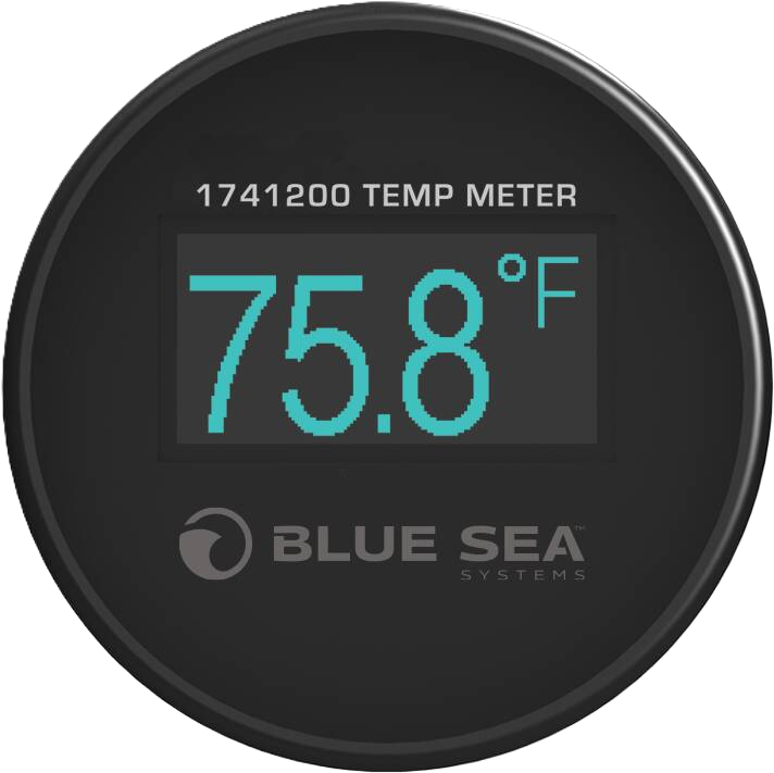 Meter, Mini OLED Temperature Monitor 12/24V DC (Blue) - Blue Sea
