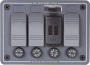 Dual USB Charger; Switch Mount 12-24VDC 4.8A - Blue Sea
