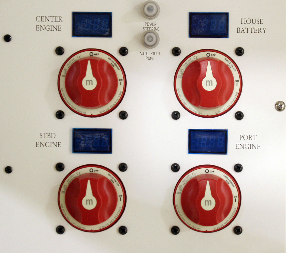 Mini On-Off Battery Switch Disconnect  with Knob, M-Series - RED - Blue Sea
