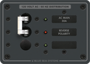 Traditional Metal Panel, AC Main 1 Positions 120VAC 30A - Blue Sea