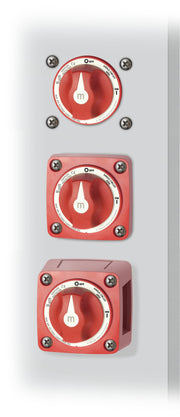 Mini On-Off Battery Switch Disconnect  with Knob, M-Series - RED - Blue Sea