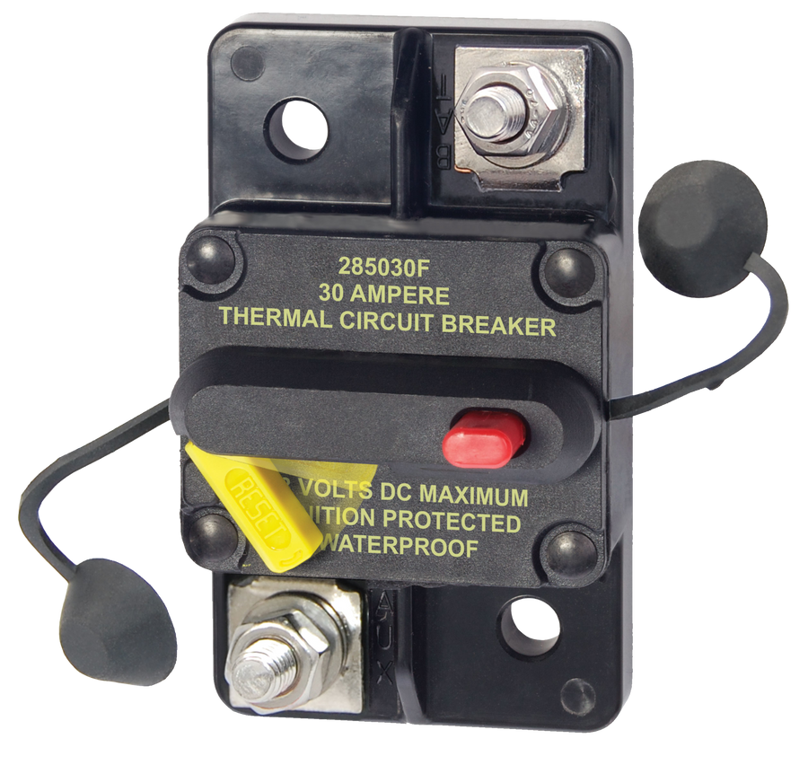 Circuit Breaker with Manual Reset, Waterproof, 285-Series - 30 Amp