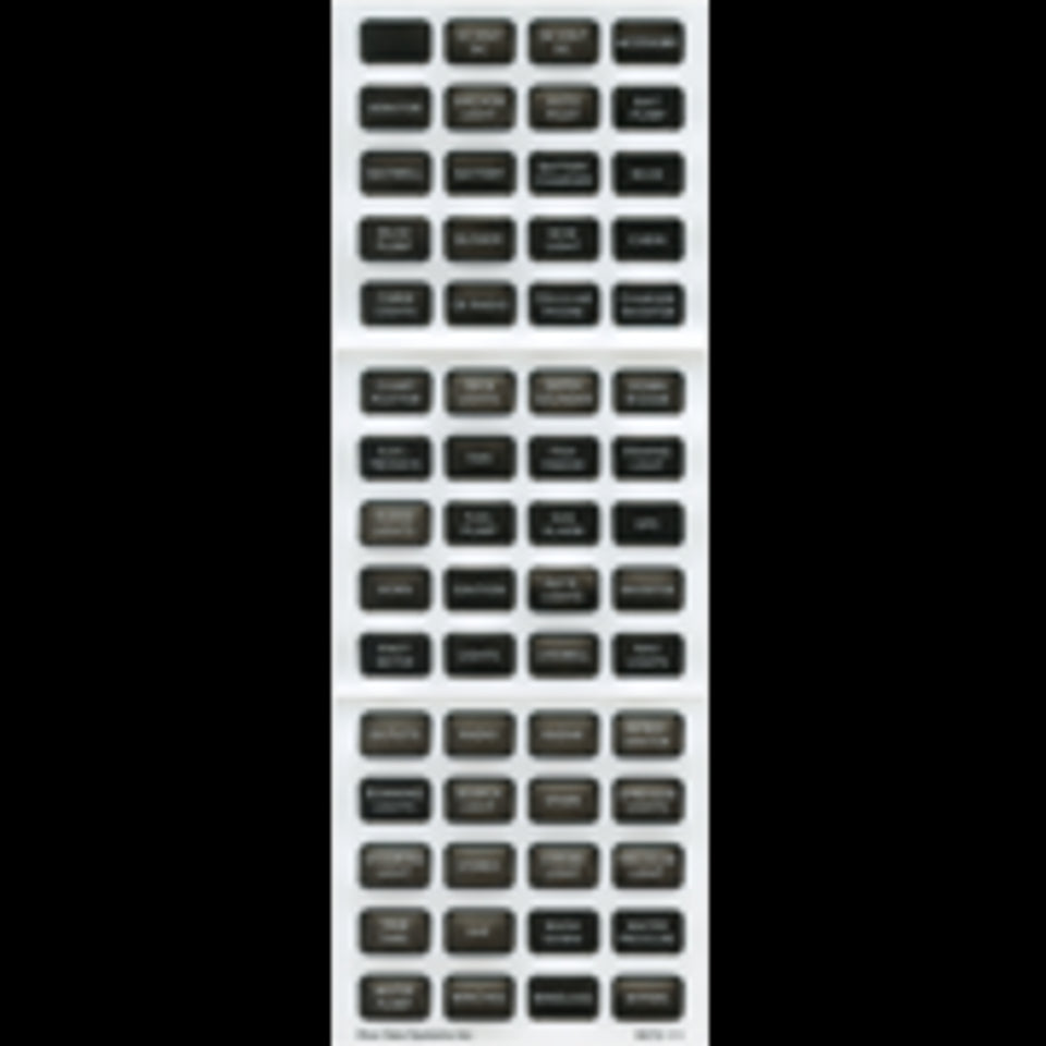 Label Kit DC H2O Compact, for Fuse Blocks (5025, 2056, 5029), Blue Sea