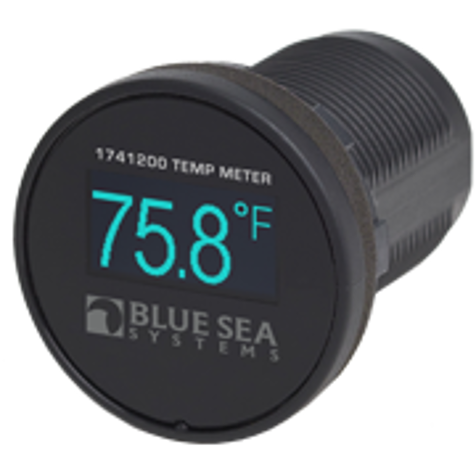 Meter, Mini OLED Temperature Monitor 12/24V DC (Blue) - Blue Sea