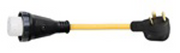 Detach Adapt Cord with Handle, 12” - 30A Male-50A Female