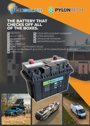 Pylontech 12V 100 Ah Battery, IP67, Heated, Bluetooth, UL,