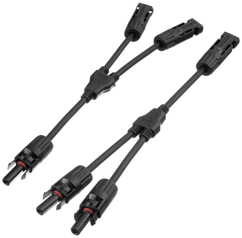 Y Cables, MC-4 Connector, 2 to 1 Branch