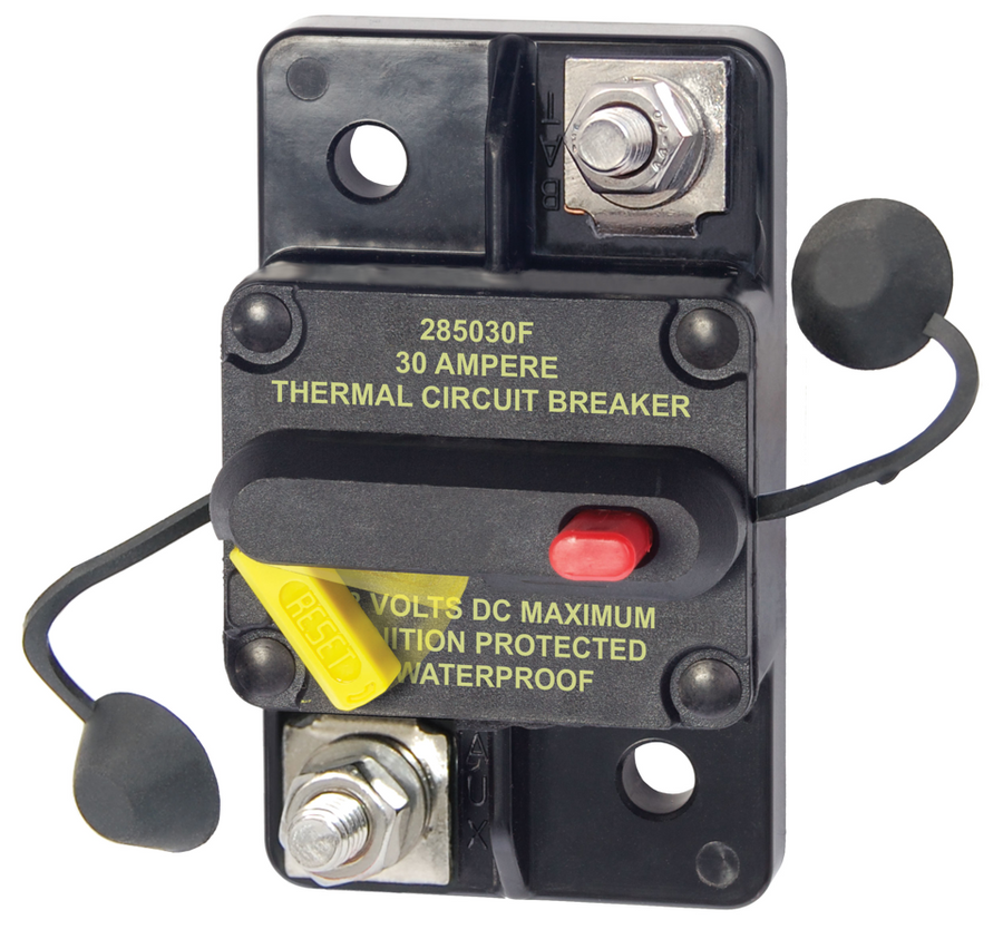 Circuit Breaker with Manual Reset, Waterproof, 285-Series - 30 Amp