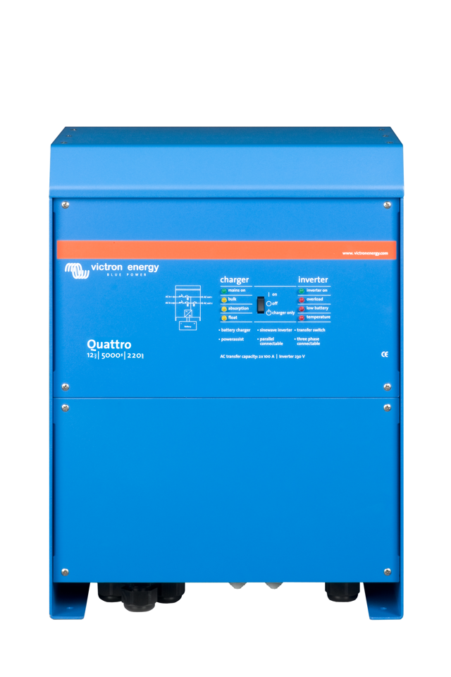 Inverter / Charger, Quattro 12/5000/220-100/100 120V VE.Bus, Victron