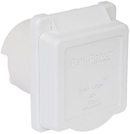 Power Inlet, White - 30A
